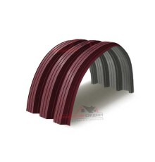 Профнастил H114ПГ-0.65, для бескаркассных ангаров, Полиэстер RAL 3005