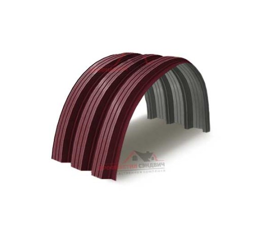 Купить профнастил H114ПГ-1.1, для бескаркассных ангаров, Полиэстер RAL 3005 