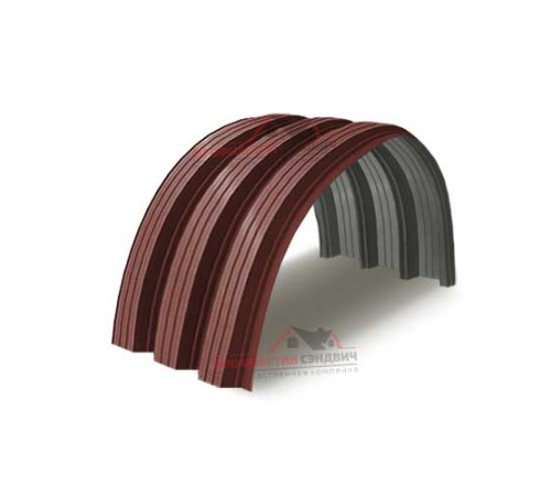 Купить профнастил H114ПГ-0.7, для бескаркассных ангаров, Полиэстер RAL 3009 