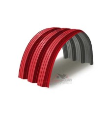 Профнастил H114ПГ-0.65, для бескаркассных ангаров, Полиэстер RAL 3020