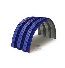 Профнастил H114ПГ-0.65, для бескаркассных ангаров, Полиэстер RAL 5002