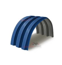 Профнастил H114ПГ-0.65, для бескаркассных ангаров, Полиэстер RAL 5005