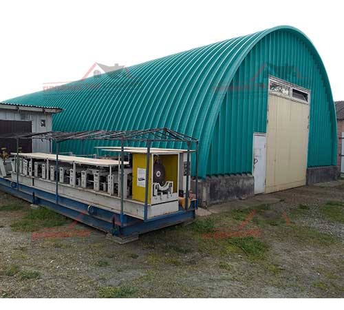 Купить профнастил H114ПГ-0.65, для бескаркассных ангаров, Полиэстер RAL 5021 