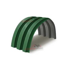 Профнастил H114ПГ-0.65, для бескаркассных ангаров, Полиэстер RAL 6002