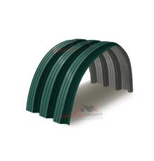 Профнастил H114ПГ-0.65, для бескаркассных ангаров, Полиэстер RAL 6005