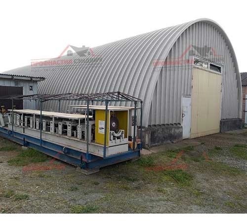 Купить профнастил H114ПГ-0.65, для бескаркассных ангаров, Полиэстер RAL 7004 