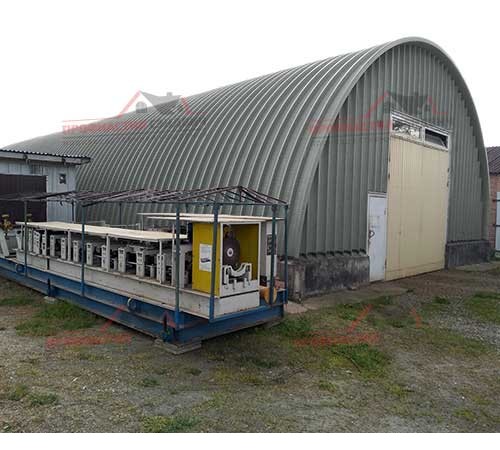 Купить профнастил H114ПГ-0.85, для бескаркассных ангаров, Полиэстер RAL 7005 