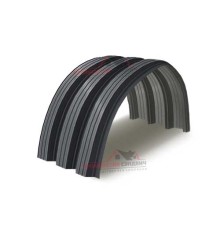 Профнастил H114ПГ-0.65, для бескаркассных ангаров, Полиэстер RAL 7024