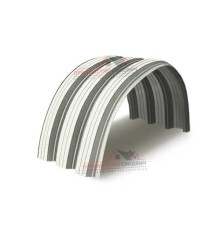 Профнастил H114ПГ-0.65, для бескаркассных ангаров, Полиэстер RAL 9003