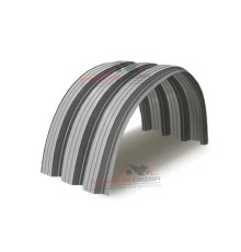 Профнастил H114ПГ-0.65, для бескаркассных ангаров, Полиэстер RAL 9006