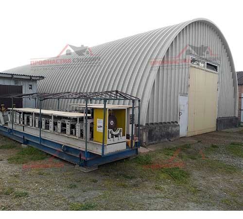 Купить профнастил H114ПГ-0.65, для бескаркассных ангаров, Полиэстер RAL 9006 