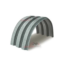 Профнастил H114ПГ-0.65, для бескаркассных ангаров, Оцинкованный