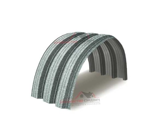 Купить профнастил H114ПГ-0.85, для бескаркассных ангаров, Оцинкованный 