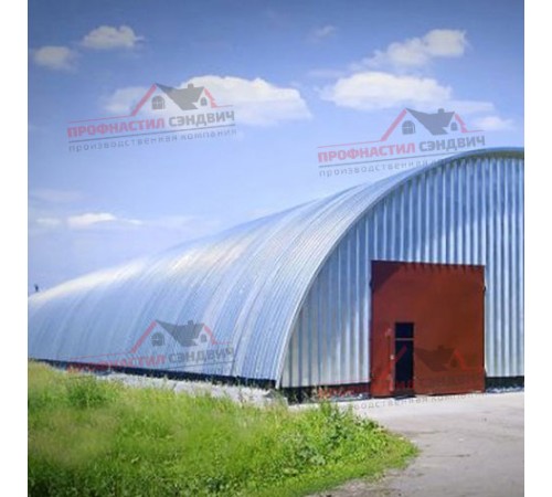 Купить профнастил H114ПГ-0.85, для бескаркассных ангаров, Оцинкованный 