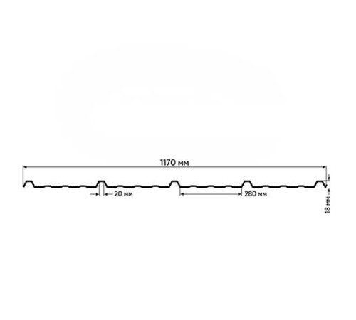 Купить профнастил НС18ПГ-1150-0.4 Полиэстер RAL5005 