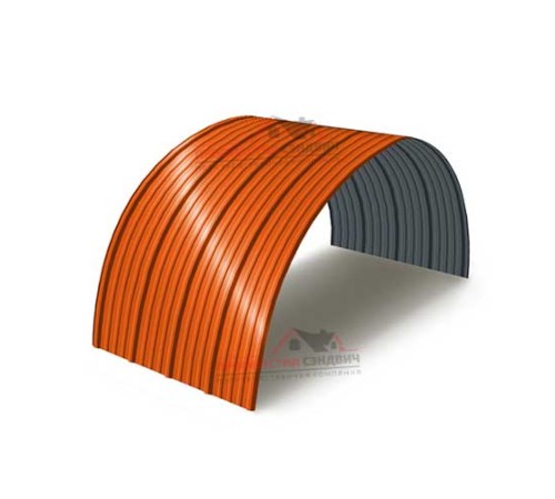 Купить профнастил НС18ПГ-1150-0.45 Полиэстер RAL2004 