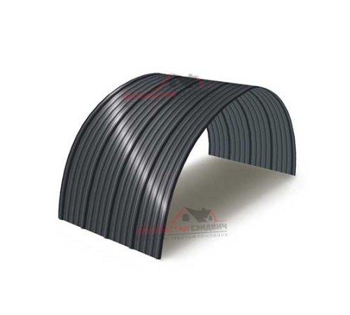 Купить профнастил НС18ПГ-1150-0.45 Полиэстер/Двусторонний RAL7024 