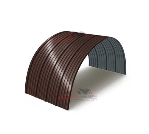 Купить профнастил НС18ПГ-1150-0.45 Полиэстер/Двусторонний RAL8017 