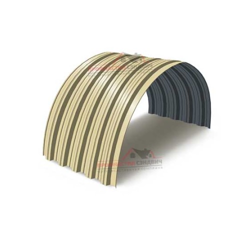 Купить профнастил НС35ПГ-0.45, Ширина-1000, Полиэстер RAL1014 