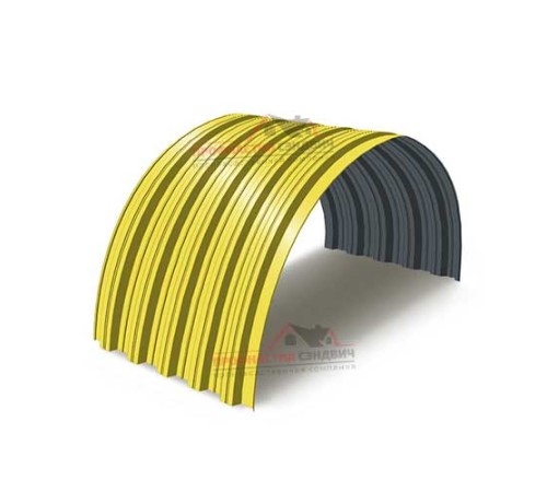 Купить профнастил НС35ПГ-0.45, Ширина-1000, Полиэстер RAL1018 