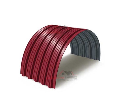 Купить профнастил НС35ПГ-0.45, Ширина-1000, Полиэстер RAL3003 