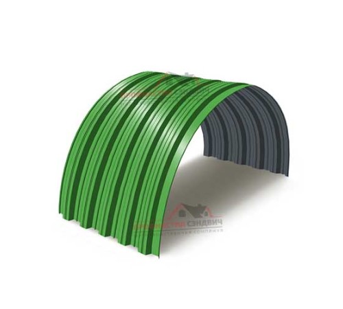 Купить профнастил НС35ПГ-0.5, Ширина-1000, Полиэстер RAL6018 