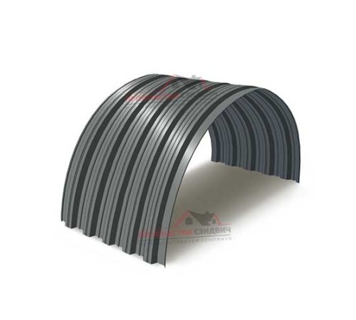 Купить профнастил НС35ПГ-0.45, Ширина-1000, Полиэстер RAL7005 