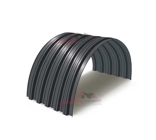 Купить профнастил НС35ПГ-0.7, Ширина-1000, Полиэстер RAL7024 