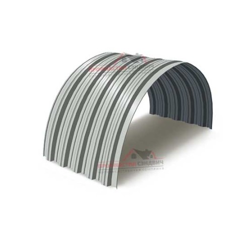 Купить профнастил НС35ПГ-0.5, Ширина-1000, Полиэстер RAL7035 