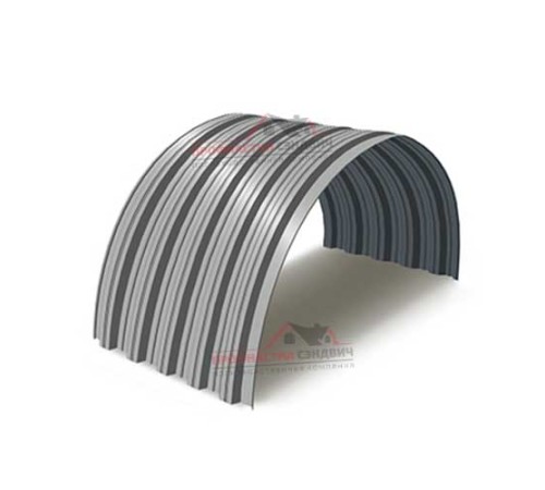 Купить профнастил НС35ПГ-0.5, Ширина-1000, Полиэстер RAL9006 