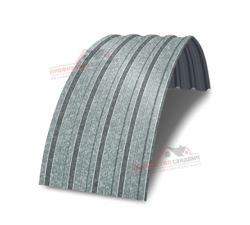 Купить арочный профнастил оцинкованный Н60-0.6 цена за м2. 