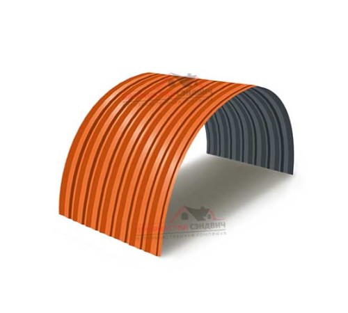 Купить профнастил С-15ПГ-1190-0.45 (с гранью) Полиэстер/Двусторонний RAL 2004 