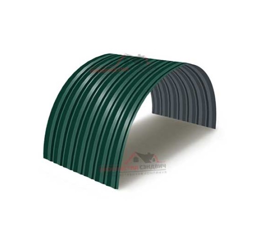 Купить профнастил С-15ПГ-1190-0.4 (с гранью) Полиэстер RAL 6005 