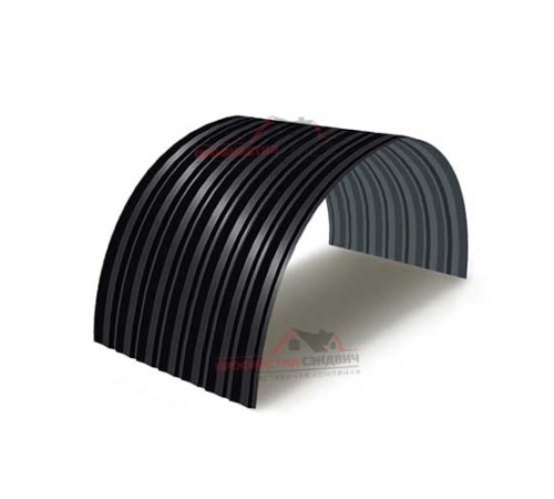 Купить профнастил С-15ПГ-1190-0.4 (с гранью) Полиэстер RAL 9005 