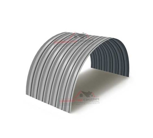 Купить профнастил С-15ПГ-1190-0.4 (с гранью) Полиэстер RAL 9006 