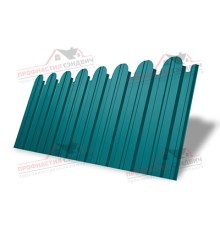 Профнастил фигурный С10 - 0,45 Окрас - Б, RAL 5021 водная синь