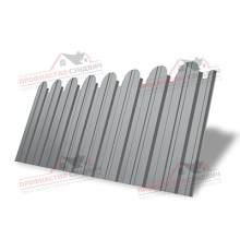 Профнастил фигурный С10 - 0,4 Окрас - Б, с пленкой RAL 7004 сигнальный серый