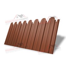 Профнастил фигурный С10 - 0,45 Окрас - Б, Drap RAL 8004 терракота