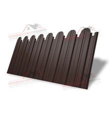 Профнастил фигурный С10 - 0,45 Окрас - Б, Drap RAL 8017 шоколад