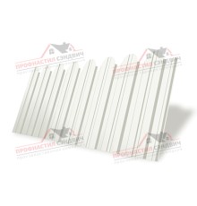 Профнастил фигурный С10 - 0,45 Окрас - А, Drap с пленкой RAL 9003 сигнальный белый