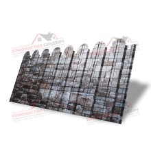Профнастил фигурный С10 - 0,45 Окрас - А, Print Elite с пленкой Fine Stone