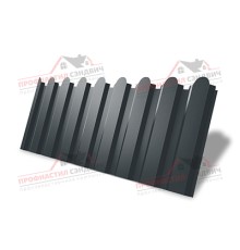 Профнастил фигурный С20 - 0,45 Окрас - А, Drap RAL 7016 антрацитово-серый