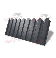 Профнастил фигурный С20 - 0,45 Окрас - Б, ПЭ RAL 7024 мокрый асфальт