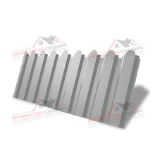 Профнастил фигурный С20 - 0,45 Окрас - Б, ПЭ с пленкой RAL 9006 бело-алюминиевый