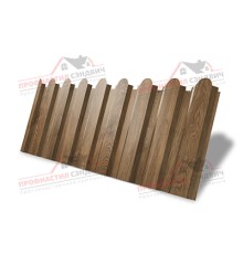 Профнастил фигурный С20 - 0,45 Окрас - Б, Print Elite с пленкой Antique Wood