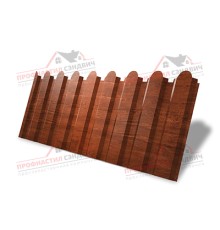 Профнастил фигурный С20 - 0,45 Окрас - Б, Print Elite с пленкой Cherry Wood
