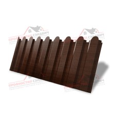 Профнастил фигурный С20 - 0,45 Окрас - Б, Print Elite Choco Wood