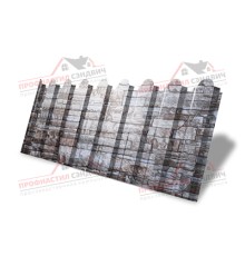 Профнастил фигурный С20 - 0,45 Окрас - А, Print Elite Fine Stone