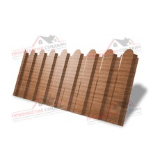 Профнастил фигурный С20 - 0,45 Окрас - А, Print Elite Honey Wood