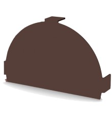 Заглушка конька круглого простая-0,5 Norman RAL8017